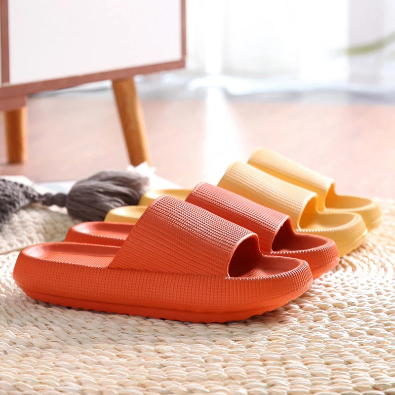 

Indoor Comfortable Soft Slippers Men Women Non-slip Bathroom Home Shoes Flat EVA Living Room Thick Sole Slides Women's Sandals
