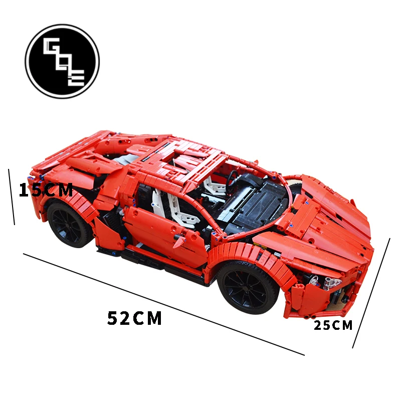 

Red High-Tech super sport car Lykan hypersport MOC-7951 Speed Champion building blocks creative ideal bricks toys for kids gifts