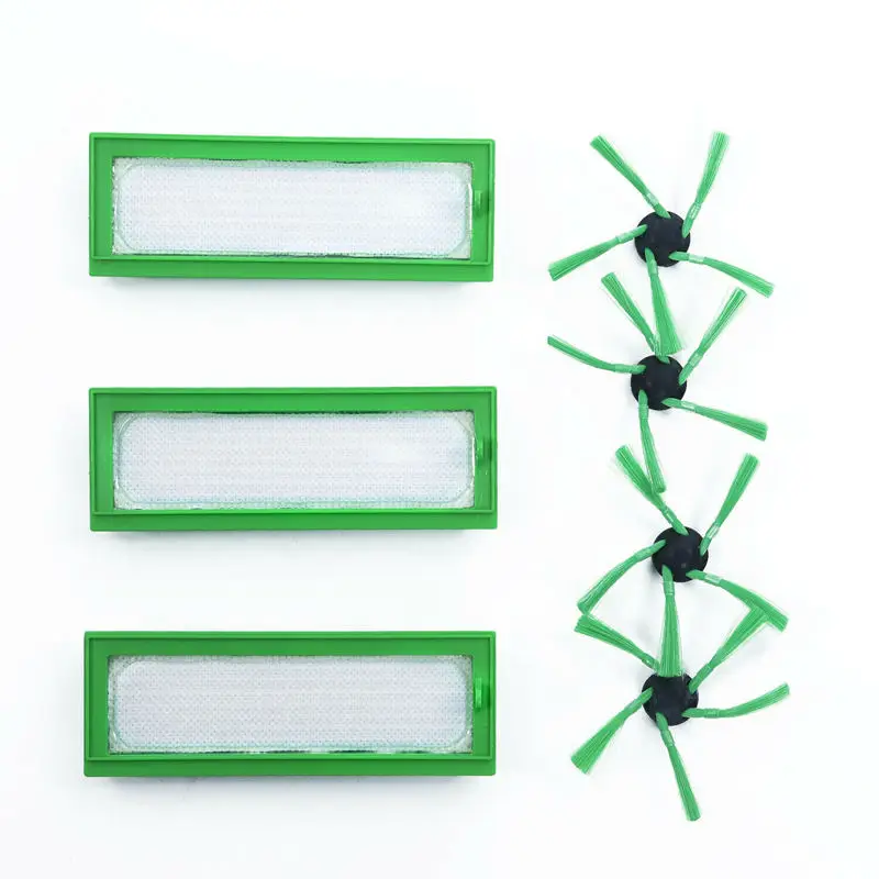 

3 Filters 4 Side Brushes Vacuum Cleaner Home Tool For Vorwerk Kobold Vr200