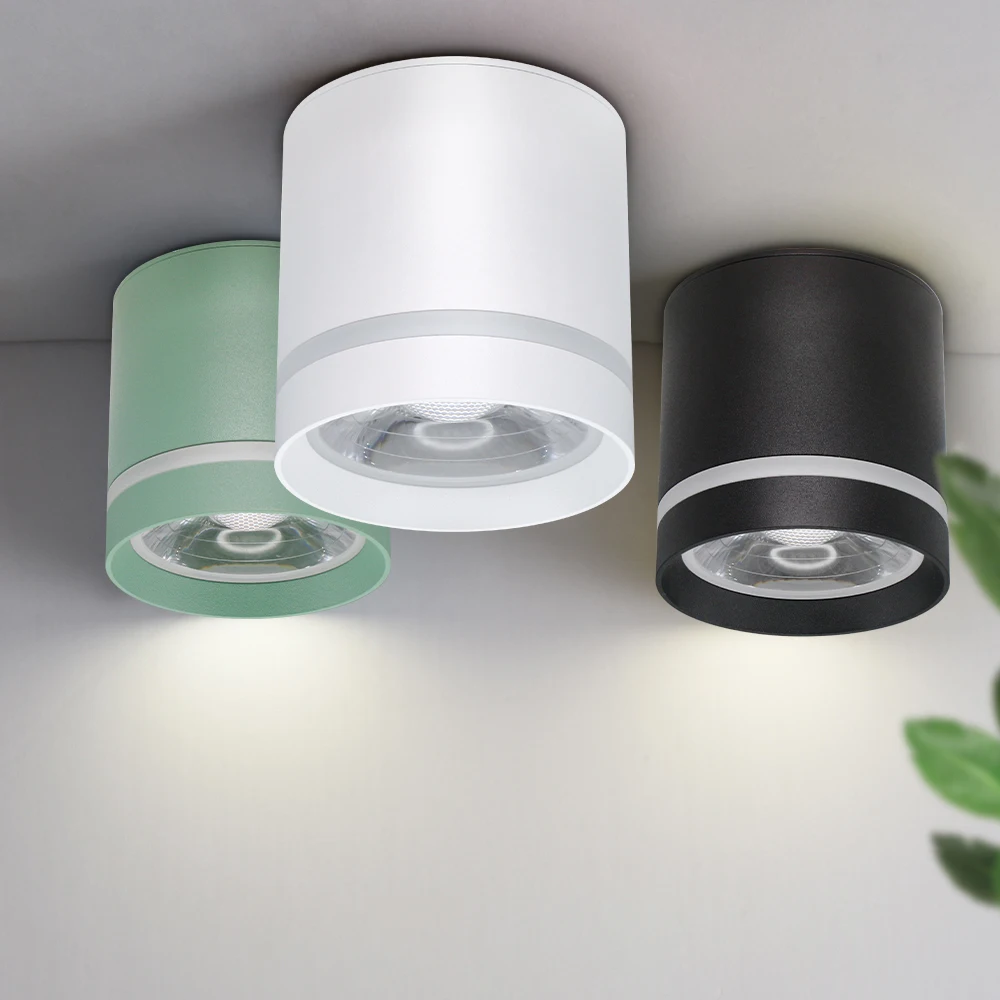 

[DBF]Macaroon Surface Mounted Downlight Dimmable 7W 10W 12W LED Ceiling Spot Light AC110/220V for Kitchen Living room Decor