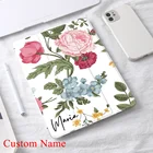 Чехол с изображением пиона на заказ для iPad 10,9 Air 4 2020, умный чехол для iPad 9,7 6-го 10,2 8-го поколения Mini 5 6 12,9 iPad Pro