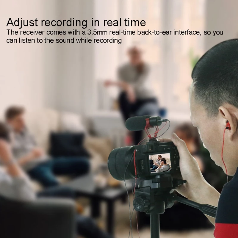 Camera Microphone Super-Cardioid Directional Condenser Video Noise Reduction for Sony Nikon Canon Fuji DSLRs | Электроника