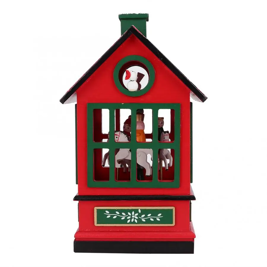 Деревянная музыкальная шкатулка рождественские украшения Поставки цирковая