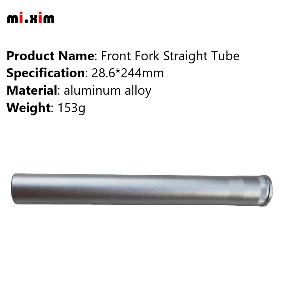 Mountain Bike Front Fork Extension Bicycle Head Tube 28.6x244mm Replacement Tools Straight Aluminum Alloy Cycling Accessory | Спорт и