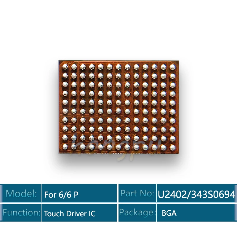 25 шт./лот б/у Reball 343S0694 для iPhone 6/6 Plus U2402 Черный сенсорный IC экран управления