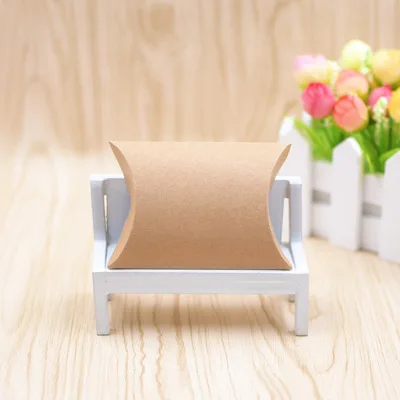 Подарочный пакет из крафтовой бумаги 7 цветов 100 шт./упак. в форме подушки для