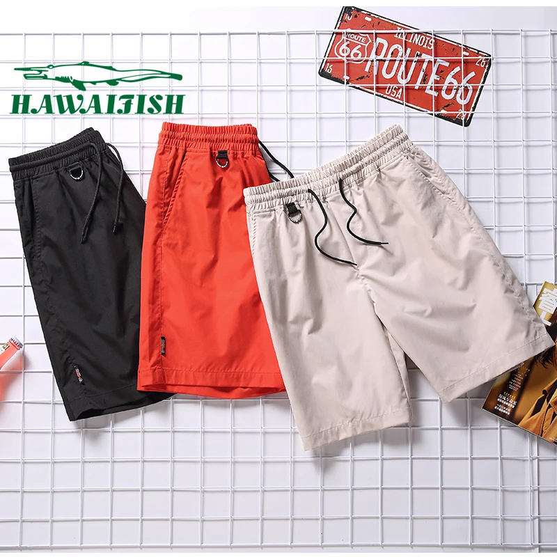 

Шорты мужские повседневные быстросохнущие, Модные свободные штаны в Корейском стиле, спортивные для студентов, 5 точек, на лето