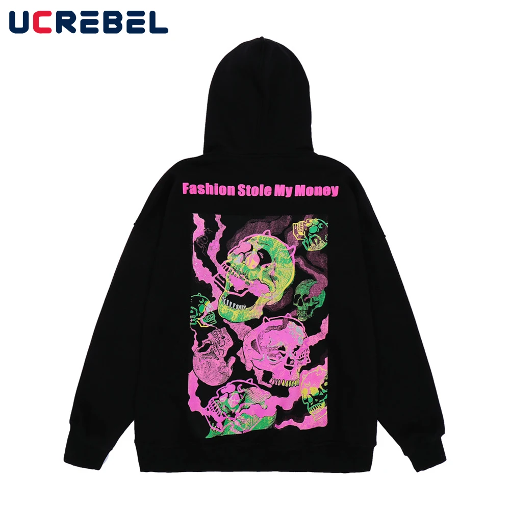 

Мужская Флисовая Толстовка с длинным рукавом и принтом в виде демонов