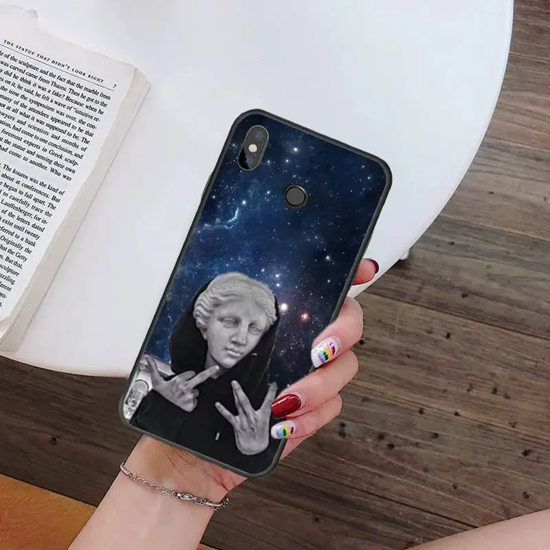 

Statue Art David Medusa Starry sky Phone Case For Xiaomi Redmi 7 9t 9se k20 mi8 max3 lite 9 note 8 9s 10 pro Soft Silicone