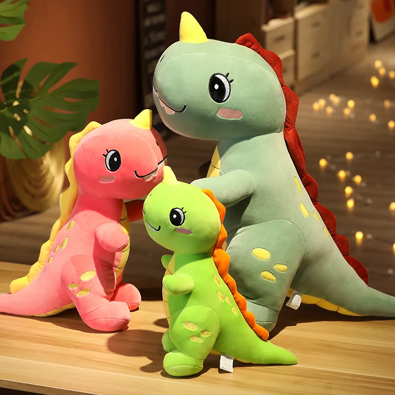 

1pc 45/55/75cm Ultra Soft Lovely Dinosaur Plush Doll Huggable Pink/Blue Stuffed Dino Toy Kids Huggable Animals Plush Toy