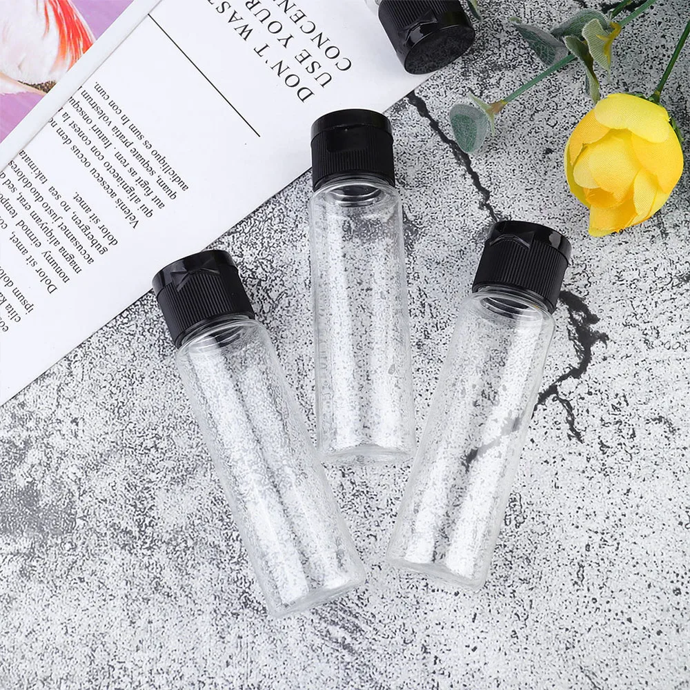

30Pcs Empty Sample Bottles Containers Jars Pots Vials with Lids for Emollient Water Shower Emulsion (Transparent + B