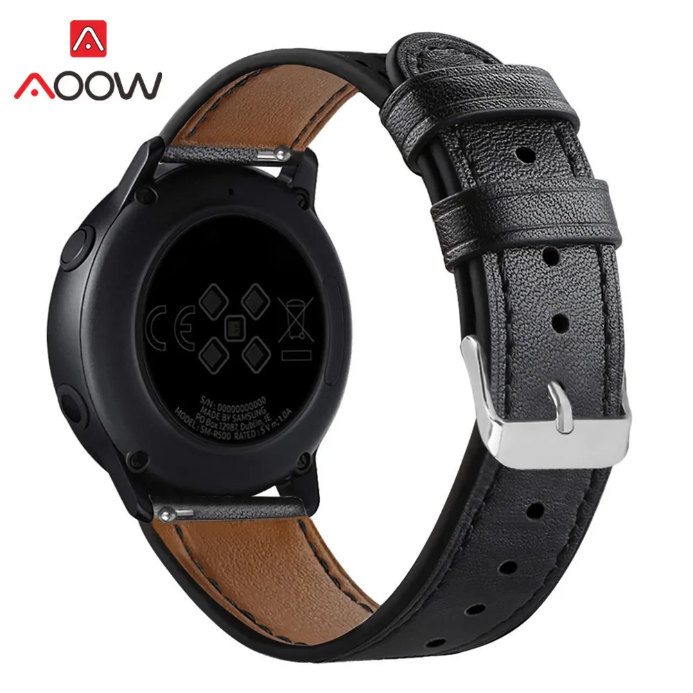 20 мм цветочный принт из натуральной кожи ремешок для samsung Galaxy Watch Active 42 мм Шестерня S2 розовый браслет ремешок для часов аксессуары