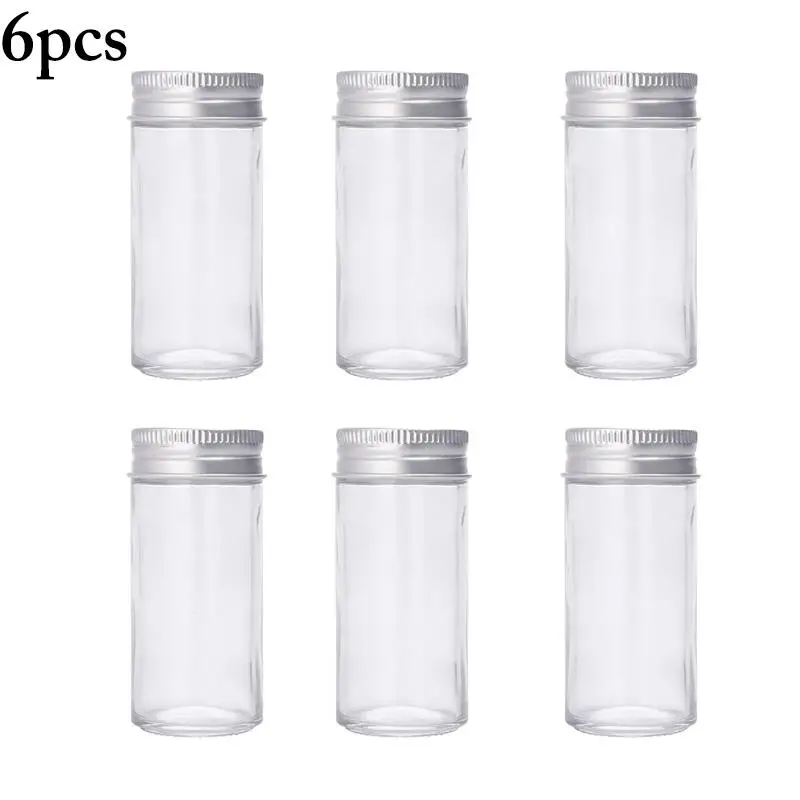 

Justdolife 6PCS 3.38oz Circle Seasoning Bottle Airtight Pepper Shaker Spice Storage Bottle For Kitchen Seasoning Container
