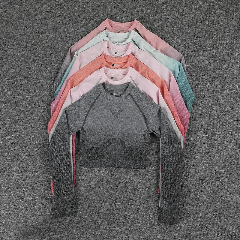 Бесшовный Женский спортивный костюм из 2 предметов леггинсы для спортзала одежда