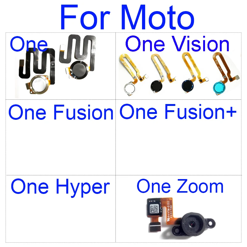 Home Button FingerPrint Touch ID Sensor Flex Cable For Motorola Moto One Vision Fusion Plus + Hyper Zoom Replacement Parts | Мобильные