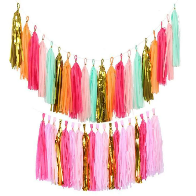 30 шт Сделай Сам папиросная бумага кисточка Гирлянда для Свадьбы Дети Единорог