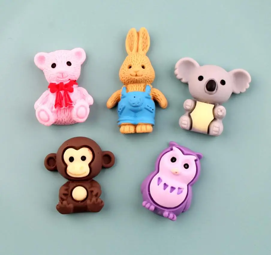 

Diy Resin Accessories Flatback Owl Monkey Bear Rabbit Cabochon Scrapbook Kawaii Embellishments Accessories