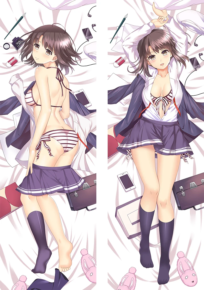 MMF March 2018 популярный аниме Saekano sexy Eriri Spencer Sawamura & Utaha Kasumigaoka наволочка для тела