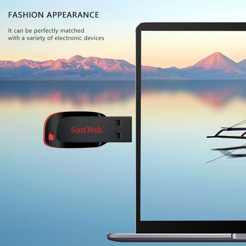 SanDisk USB флеш-накопитель 16 ГБ 32 64 Гб CZ50 Cruzer Blade 2 0 Флешка флешка для ноутбука |