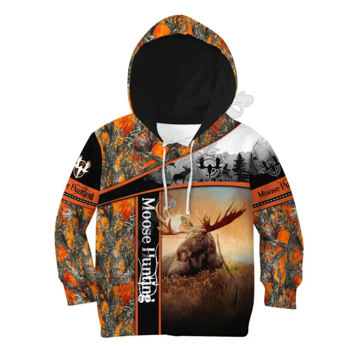 

Hunting Moose 3D Printed Hoodies Kids Pullover Sweatshirt Tracksuit Jacket T Shirts Boy For Girl Funny Animal Clothes 02