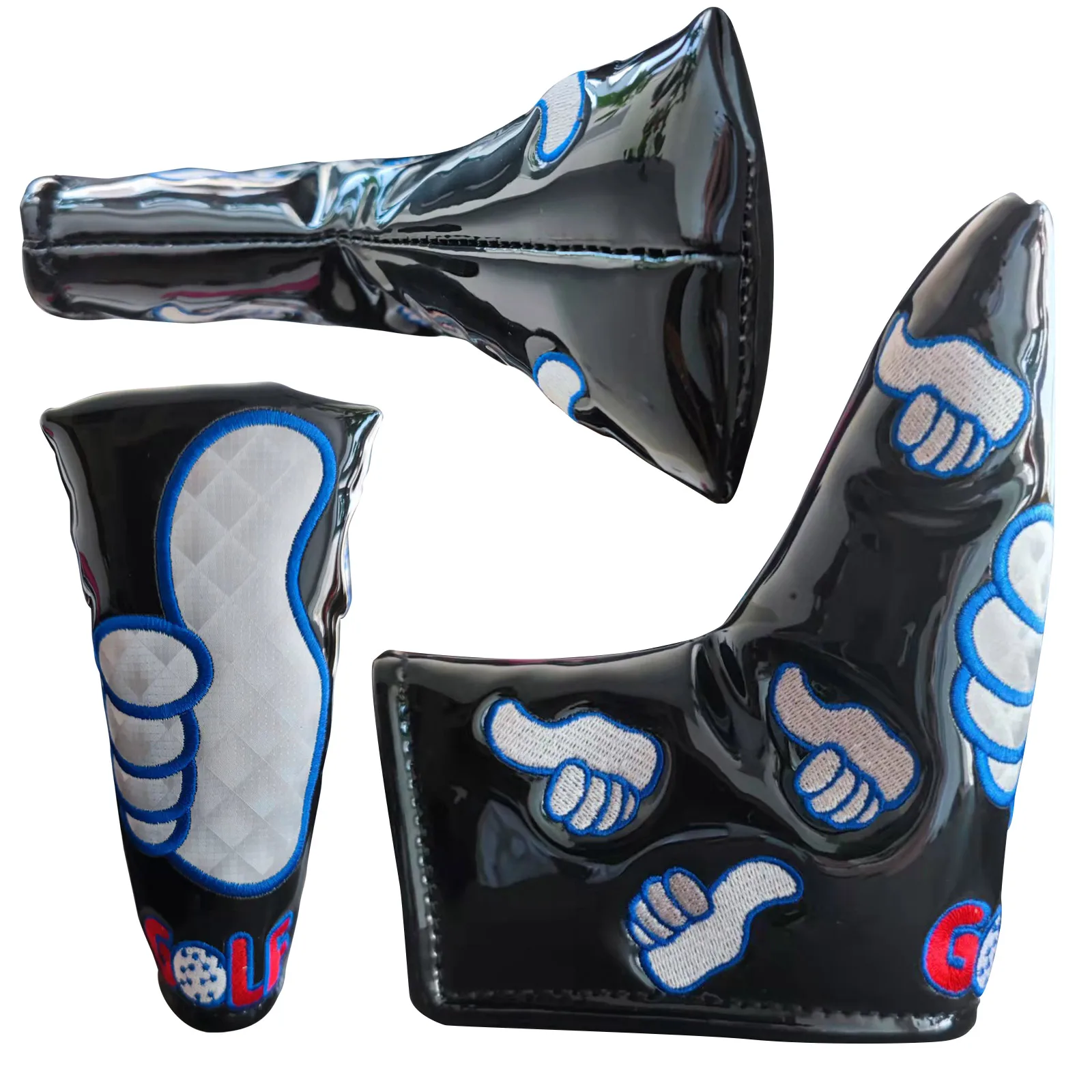 Чехол с клюшкой для гольфа Модный чехол клуба магнитный черной кожи толстый |