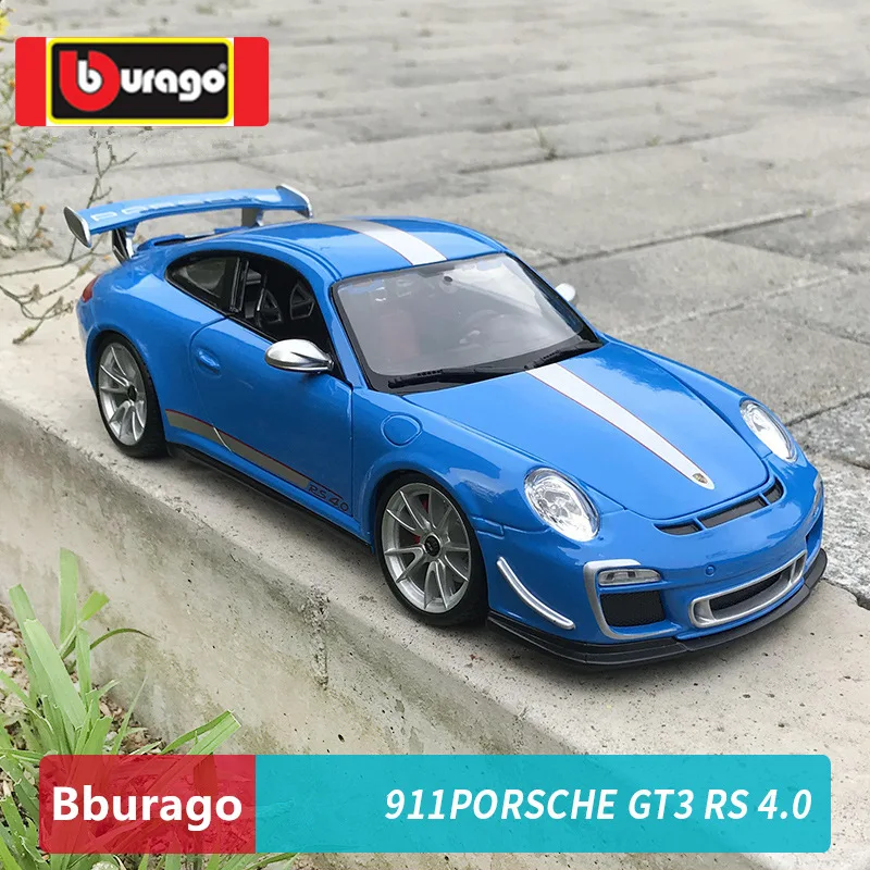 Bburago 1:18 911 GT3 RS модель автомобиля из сплава Модель автомобиля украшение автомобиля коллекция Подарочная игрушка Литье под давлением модель игрушка для мальчиков