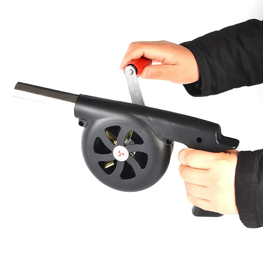 

Outdoor Barbecue Fan Hand-cranked Air Blower Portable BBQ Grill Fire Bellows Tools Picnic Camping Accessories