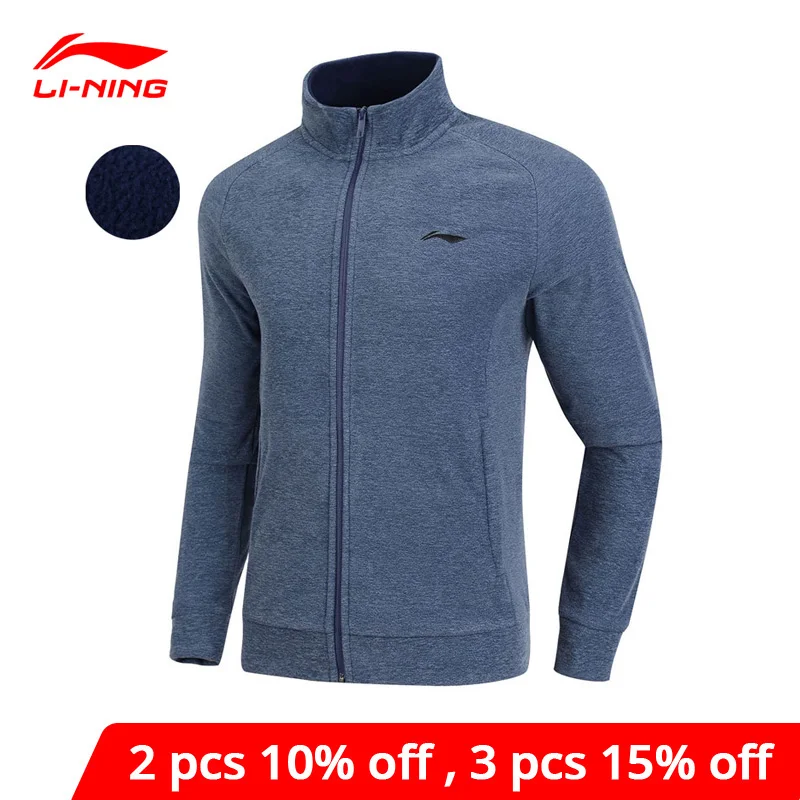 Мужской тренировочный свитер Li Ning удобная теплая флисовая куртка из 100%