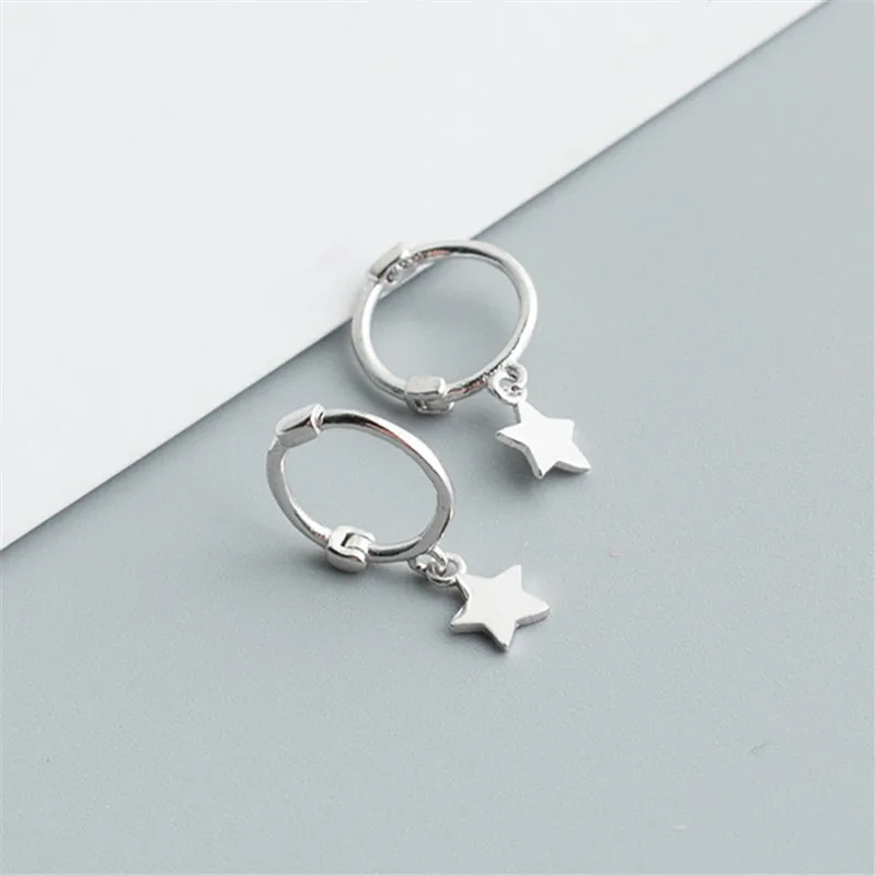 

925 Sterling Silver Star Stud Earrings For Women Earrings Anniversary Party Jewelry pendientes eh524