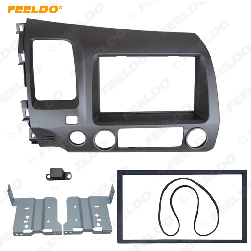 FEELDO Автомобильный CD/DVD стерео панель 2Din фасции рамка для HONDA Civic(LHD с SRS отверстие)