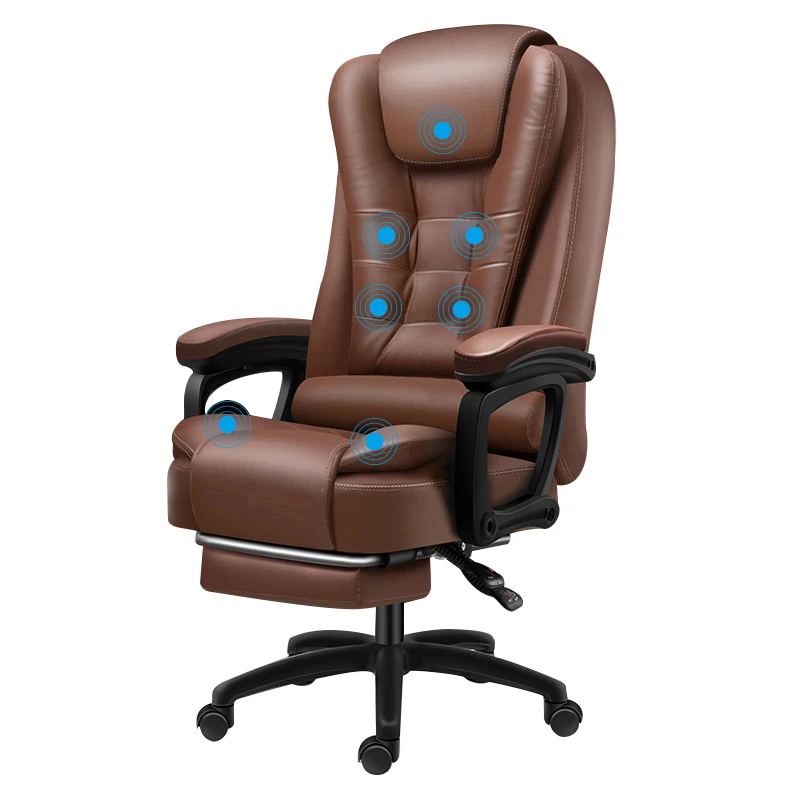 

High Quality Boss Office Silla Gamer Poltrona Chair Can Lie Wheel Synthetic Leather With Footrest Ergonomics Office Furniture