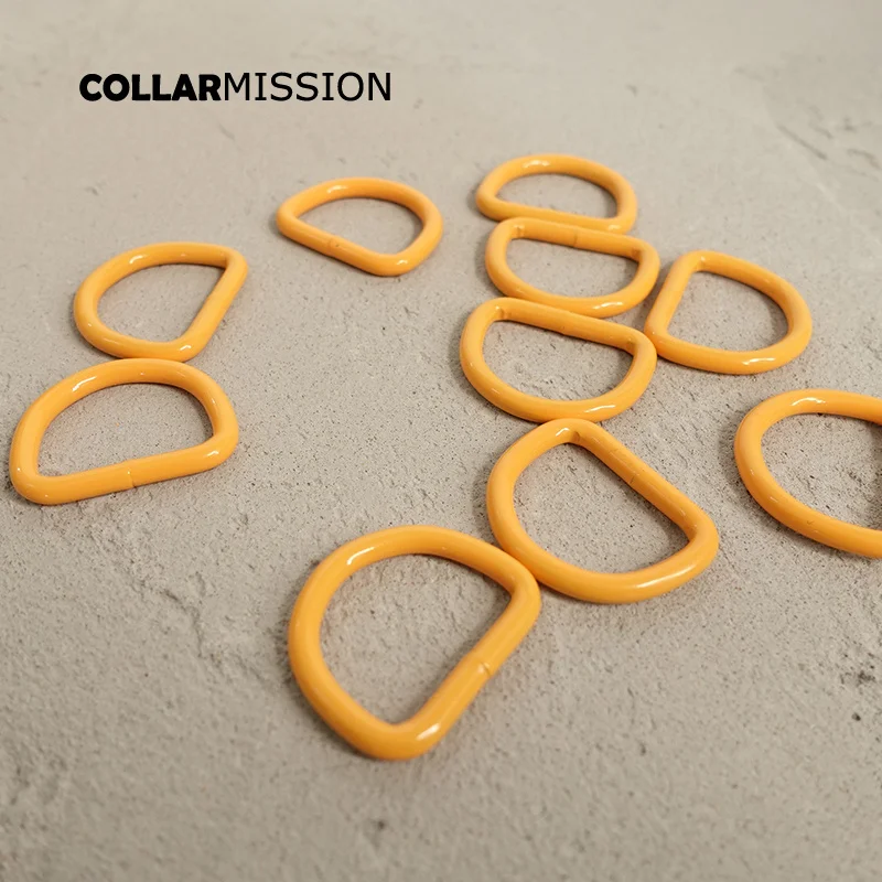 Металлическое оранжевое D-образное кольцо сделай сам для ошейника собаки 25 мм