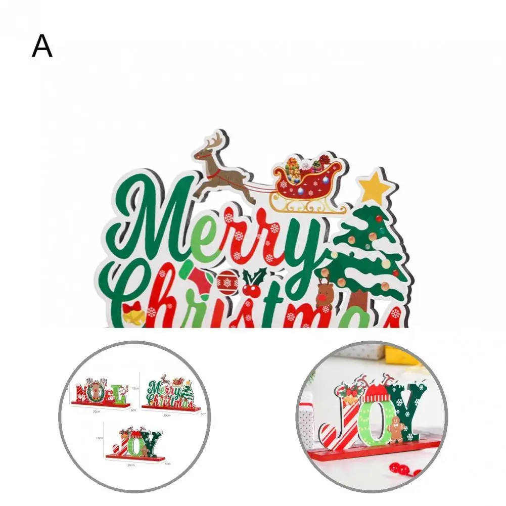 

Деревянное прочное устойчивое Рождественское украшение для стола с гладкими краями износостойкое украшение для стола для детей