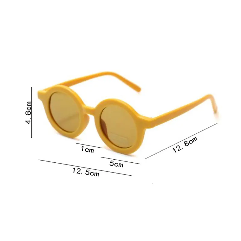 

2021 New Children Summer Sunglasses Infant Retro Solid Color Ultraviolet-proof Round Convenience Glasses Eyeglass Gifts For Kids