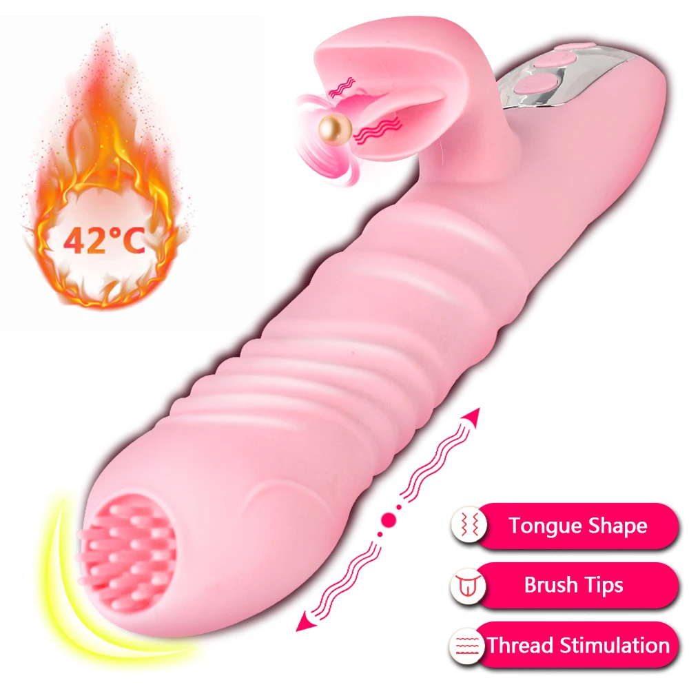 

Vagina Clitoris Stimulation Vibrator Wand Heating Telescopic Dildo Vibrator Sex Toys for Women 10 Frequency Female Masturbator