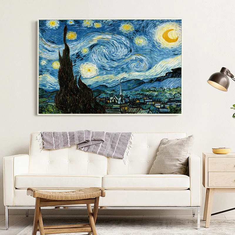 

Van Gogh Canvas Painting Personality Spray Painting Fashion Starry Sky Adornment Picture Household Wall Decorative Picture