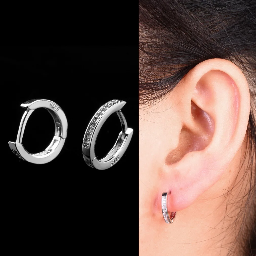 Новинка унисекс элегантное однорядное кольцо для ушей обруч серьги-гвоздики