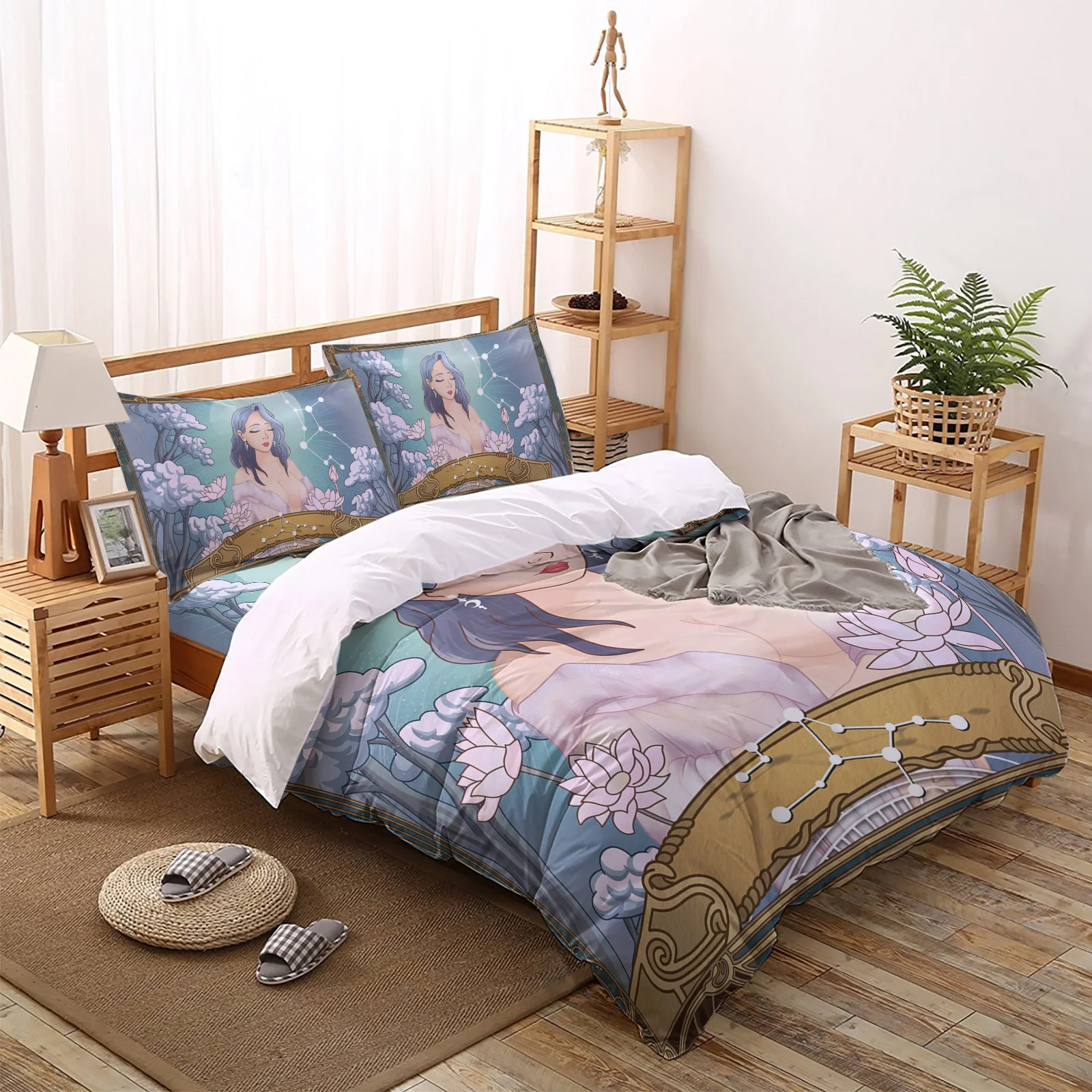 

Twelve Constellations Bedding Set Duvet Cover Set Home Textile Bedclothes Bed Comforter Bedding Sets King