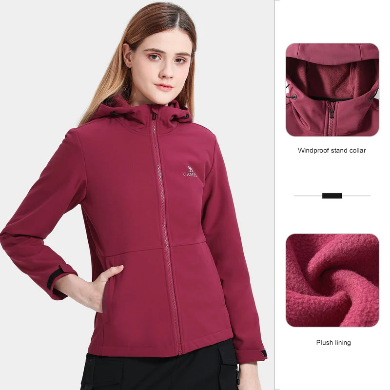 

Уличные женские куртки Goldencamel, осенне-зимняя водонепроницаемая ветрозащитная куртка, куртка с капюшоном для трекинга и походов, теплые пальто для женщин