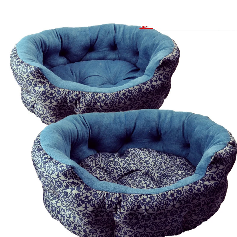 

Princess Winter Warm Dog Sleeping Mat Sofa Fashion Lattice Cotton Kennel Specify Puppy Dog Cat Sleeping House With Paw