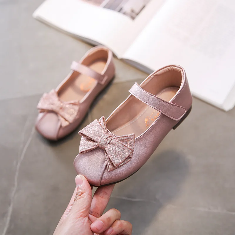 Spring And Autumn 2022 New Korean Soft Sole Soybean Shoes 4-12 Year Old Children's Single Shoes For Girls enlarge