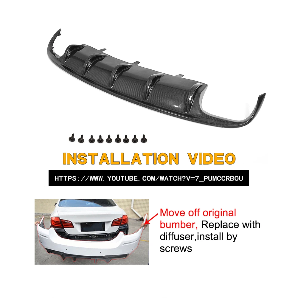 Автомобильный задний спойлер из углеродного волокна с наконечниками для