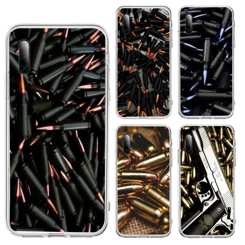 

bullet gun Man cool Phone Case For Samsung S8 S9 S10 S20 Note20 A71 A21s Plus S20Fe lite Transparent Nax Fundas Cover
