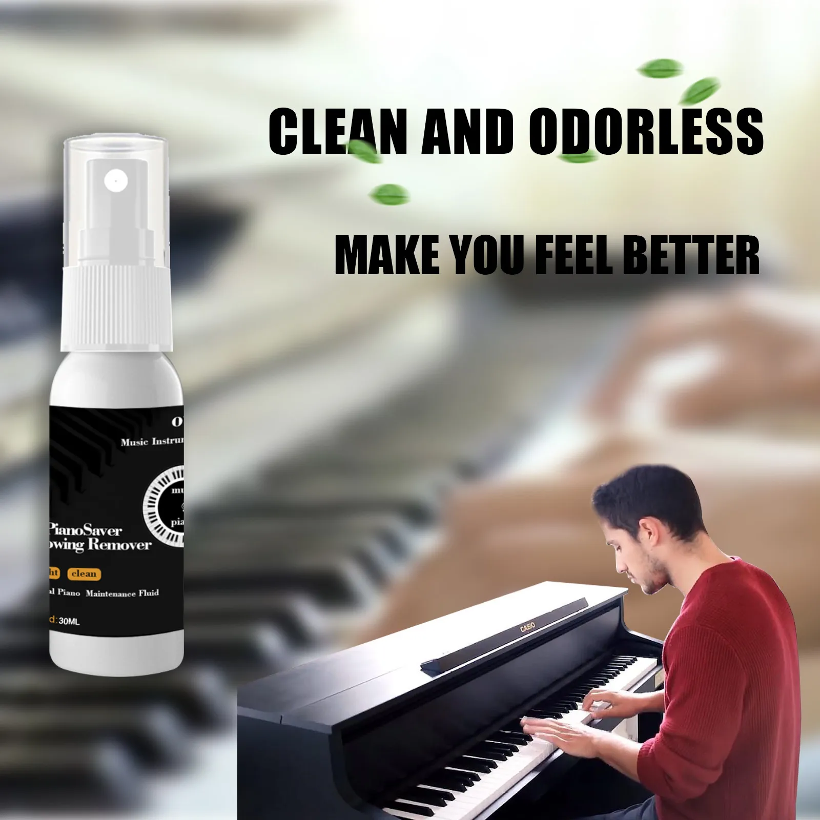 

Piano Polish Bottle for Pianos Super High Gloss With High Finishes 30/100ml Household Cleaning Chemicals Violin Cleaner