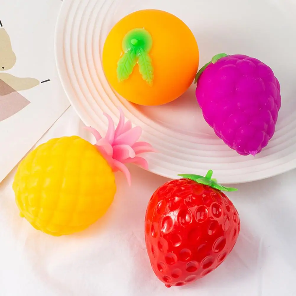 

7pcs Fruit Jelly Water Stuff Funny Pop Stress Reliever For Adult Kid Novelty Anti-anxiety Stress Relief Squeeze Squishy Ball Toy