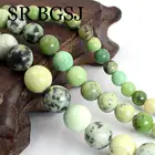 Бесплатная доставка 6 810 мм зеленый серпантин драгоценные камни натуральный камень DIY нитка круглых бусин 15