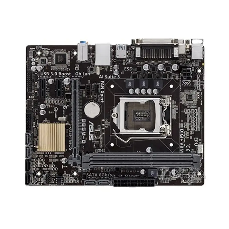 

ASUS B85M-D Motherboard 1150 Motherboard DDR3 Core i7 i5 i3 Processor Intel B85 16GB RAM Memory PCI-E 3.0 Micro ATX SATA3 USB3.0