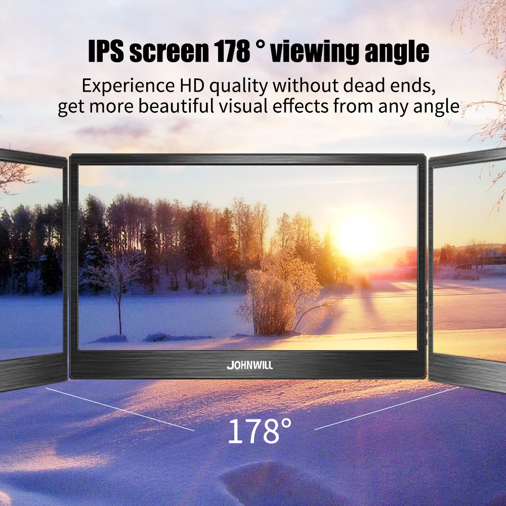 battery portable monitor 15 6 inch 1080p ips lcd display hdmi dp type c for pc laptop phone ps4 switch xbox 1080p gaming monitor free global shipping