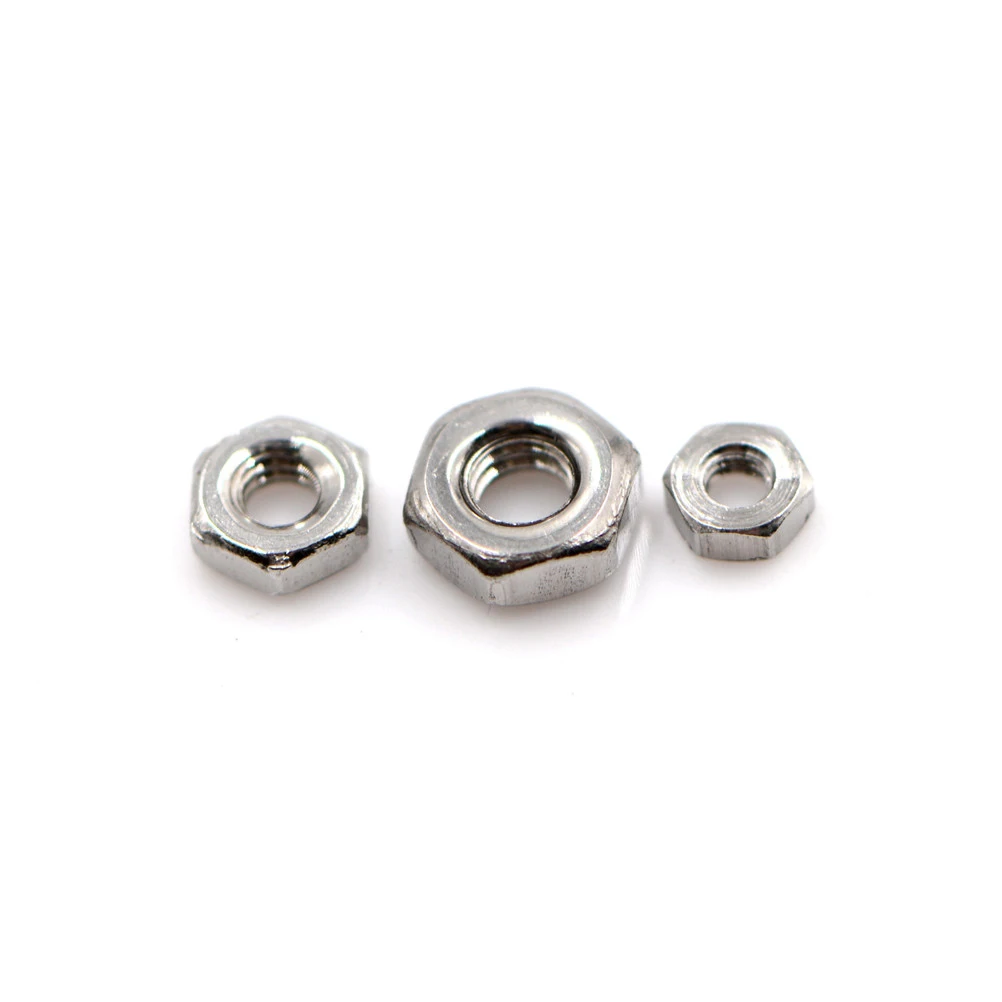 

50Pcs M1.6,M2,M2.5 304 Stainless Steel Metric Thread Hex Nut Hexagon Nuts