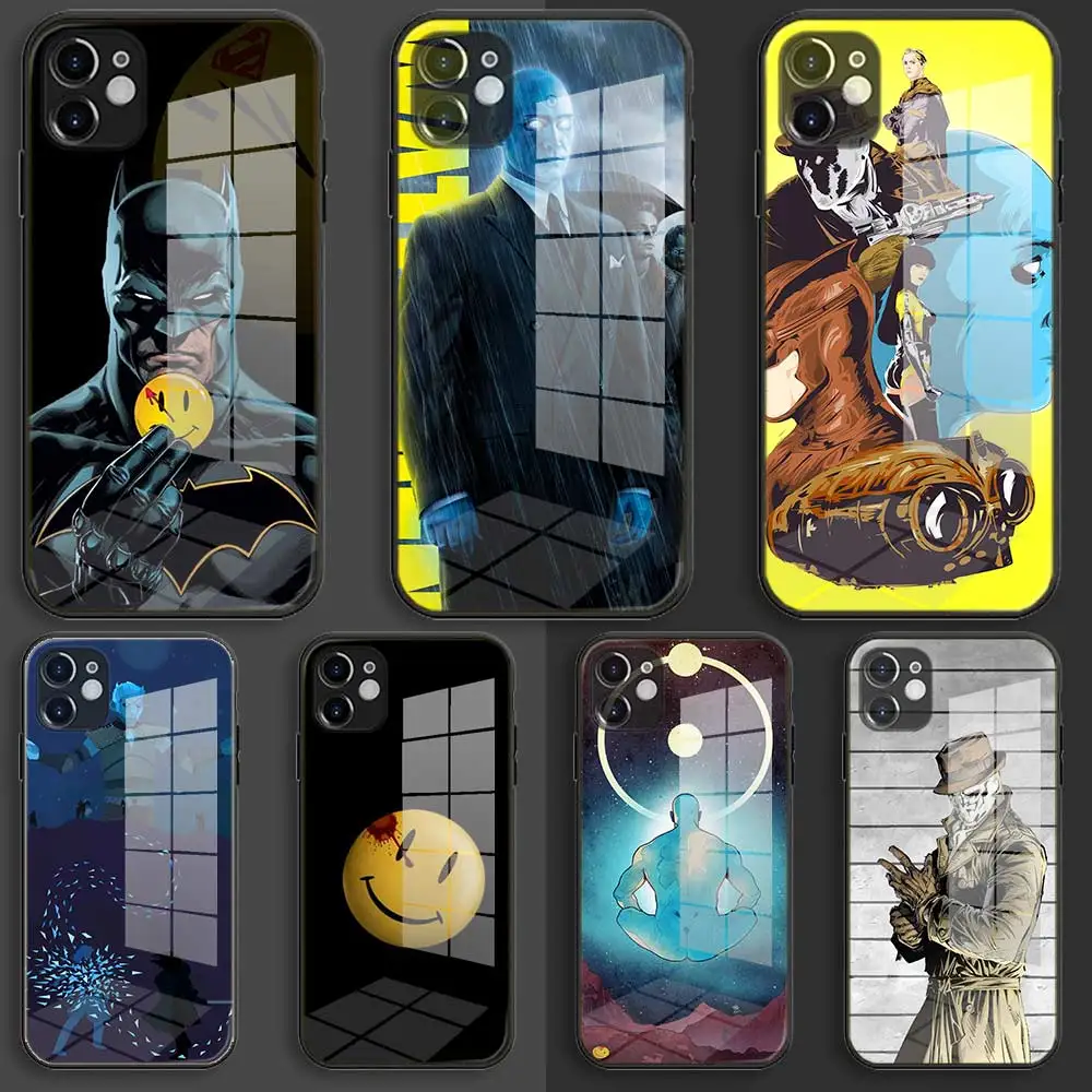 Мягкий силиконовый стеклянный чехол для iPhone 13, 12, 11 Pro, X, XS, Max, XR, 8, 7, 6 Plus, SE, 2020 S, чёрный чехол Watchmen, доктор Манхэттен Мягкий силиконовый стеклянный чехол для iPhone 13, 12, 11 Pro, X, XS, Max, XR, 8, 7, 6 Plus, SE, 2020 S, чёрный чехол Watchmen, доктор Манхэттен